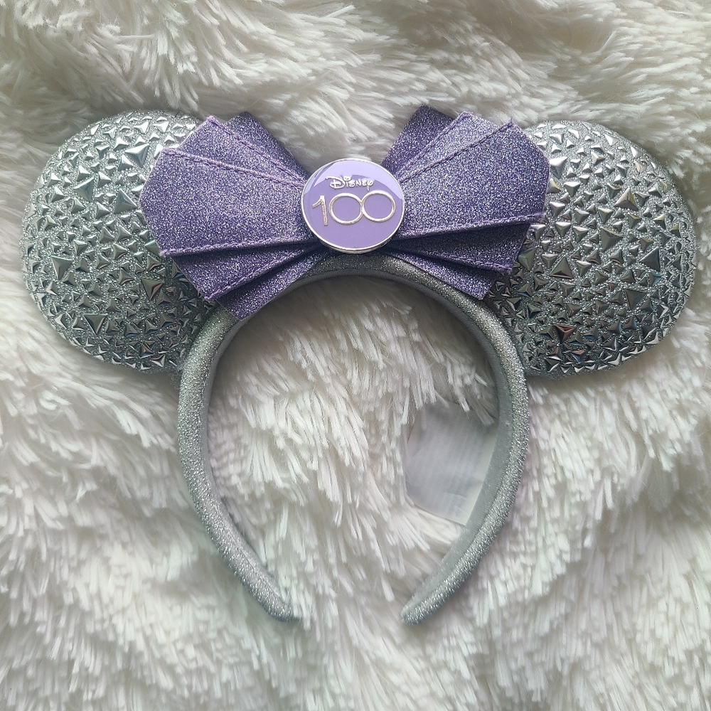 Disneyland Disney100 Silver Minnie Mouse Ears